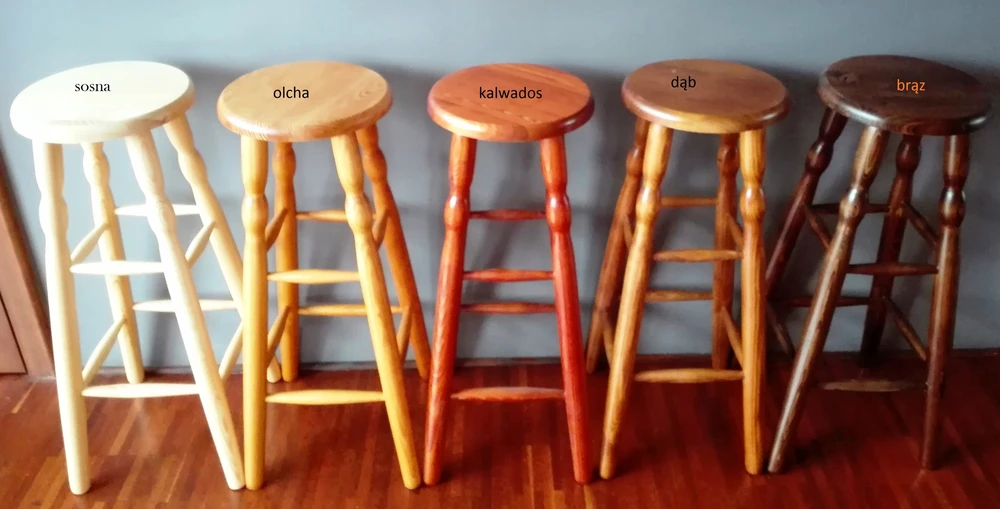 Miland PINE STOOL WOODEN STOOL 80cm tvirtos baro kėdės BAR kėdė