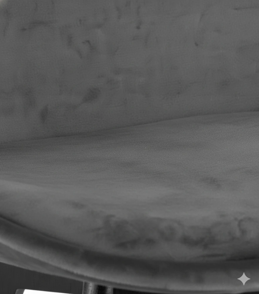 MILEO PREMIUM DARK Pilkas VELVET Skandinaviška valgomojo kėdė