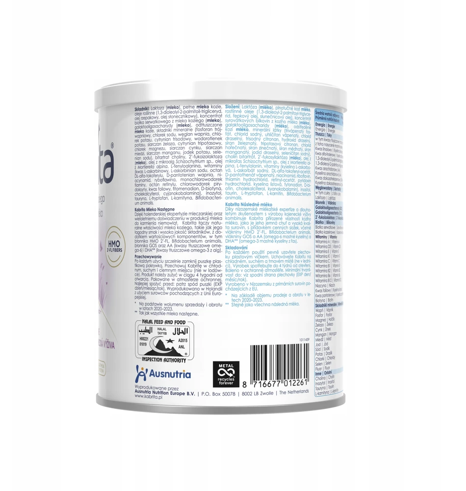 Milk Next 2 su HMO ožkos pieno pagrindu, 6-12m, 400g Kabrita