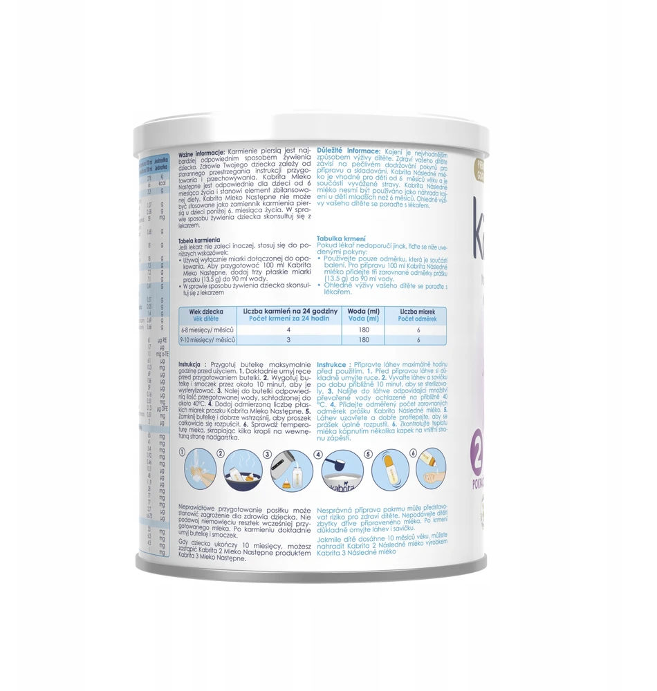 Milk Next 2 su HMO ožkos pieno pagrindu, 6-12m, 400g Kabrita