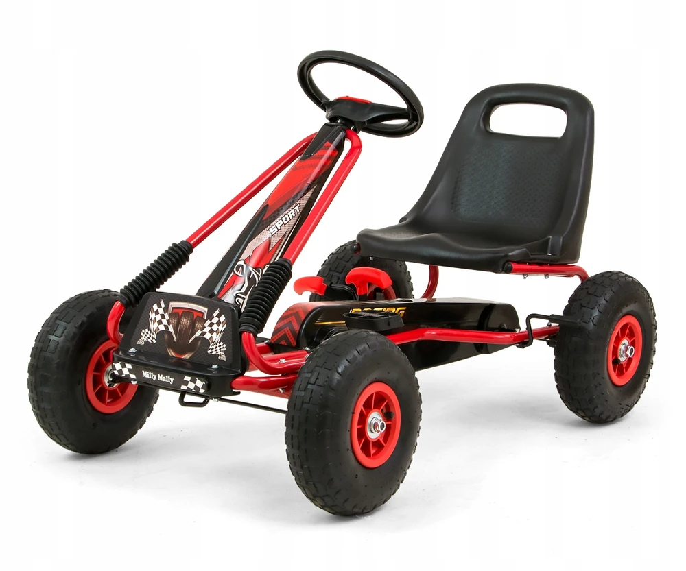 Milly Mally Thor Raudona pedalinis gokartas