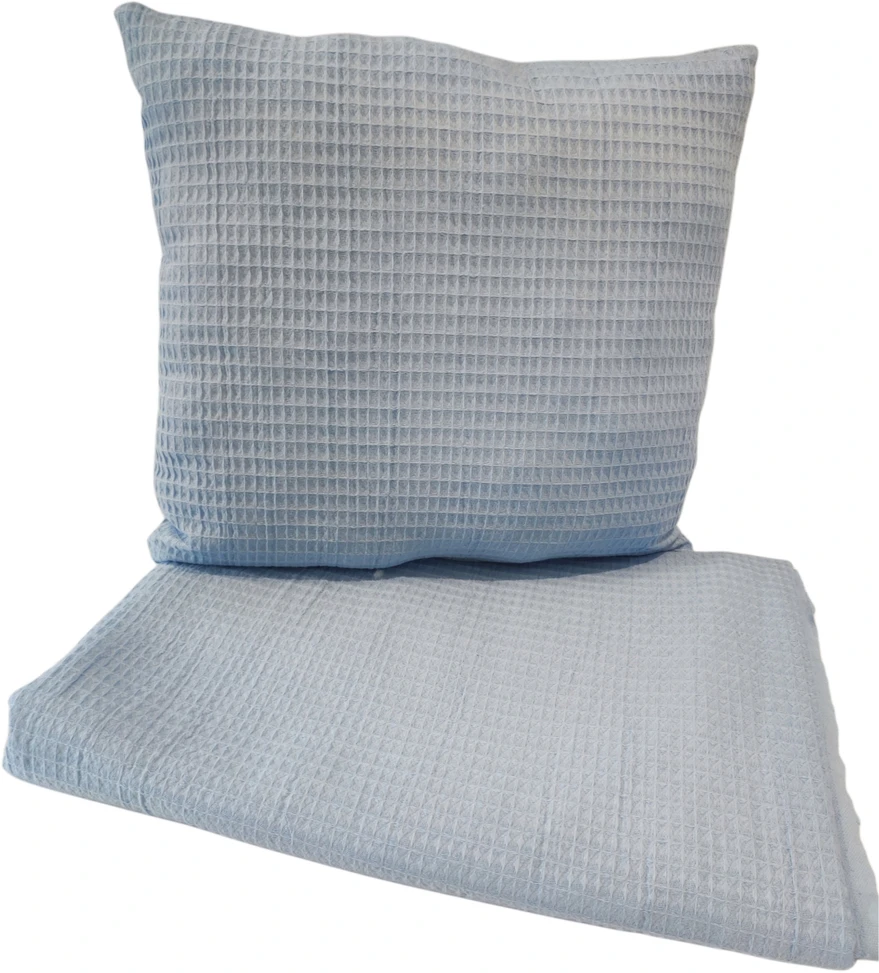 Milon Cienki kocyk wafelkowy 100x140 + poduszka 40x40 do przedszkola
