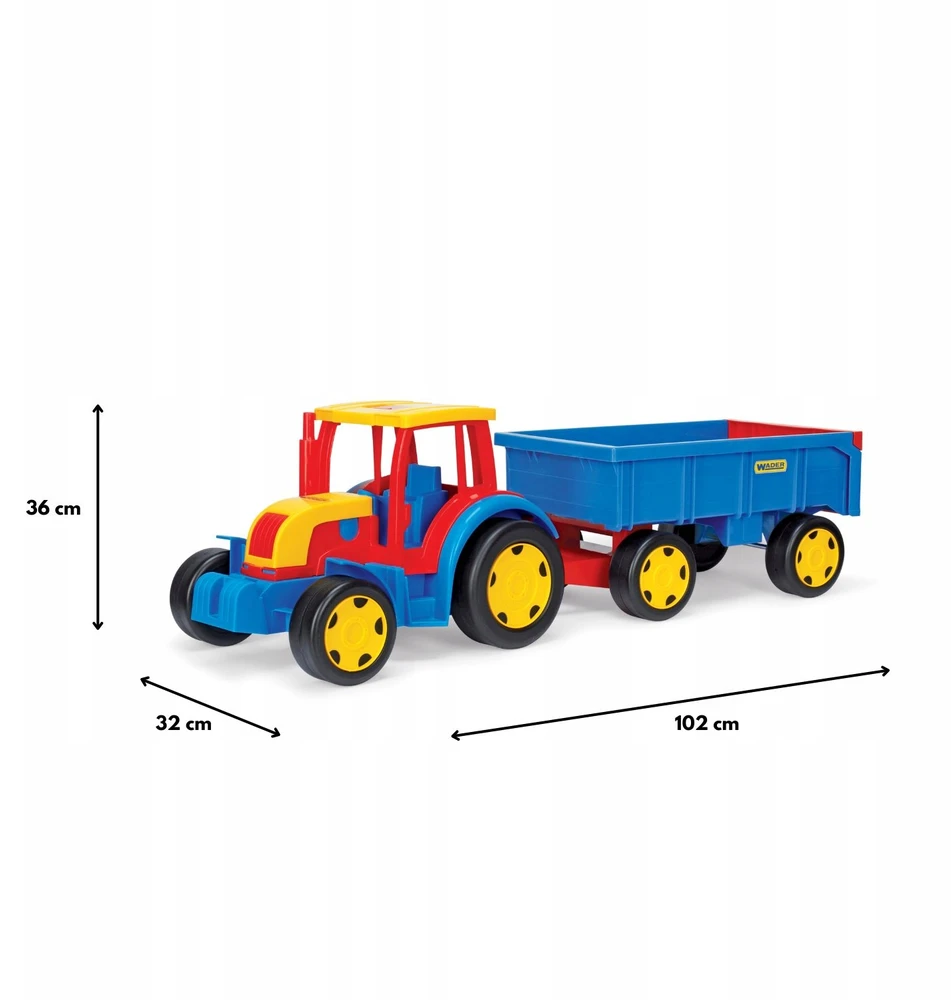 WADER 66100 Gigant - Traktorius su priekaba