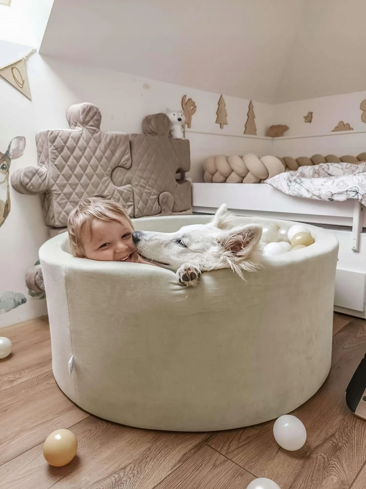 Mimii Suchy basen 110x40 Velvet Soft Jasnomiętowy bez piłek