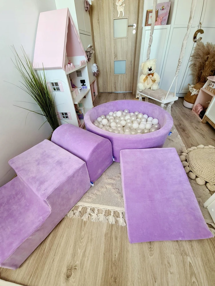 Mimii Suchy basen 130x30 Velvet Soft Violetinis bez piłek
