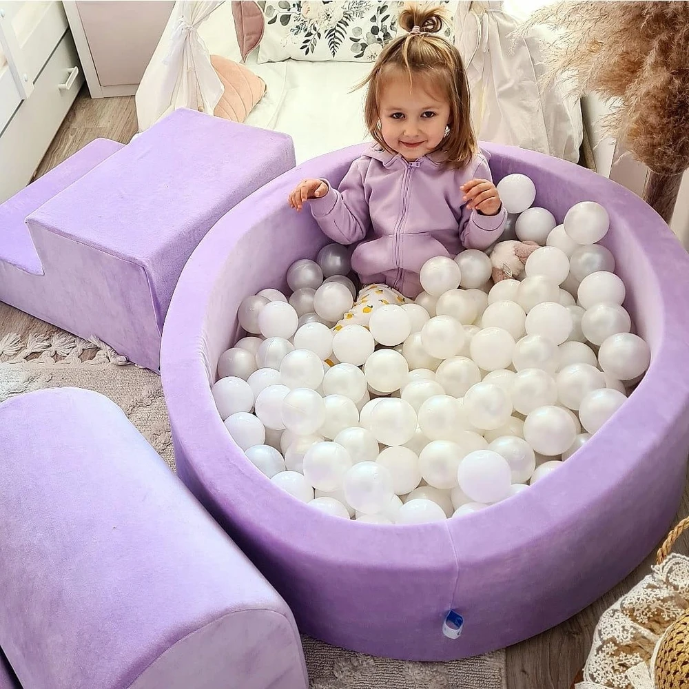 Mimii Suchy basen 130x30 Velvet Soft Violetinis bez piłek
