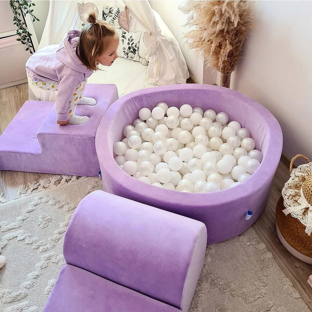Mimii Suchy basen 130x30 Velvet Soft Violetinis bez piłek
