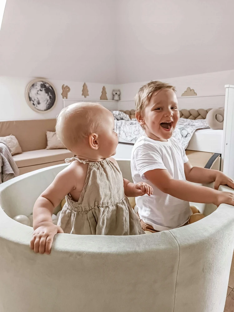 Mimii Suchy basen 130x40 Velvet Soft Jasnomiętowy bez piłek