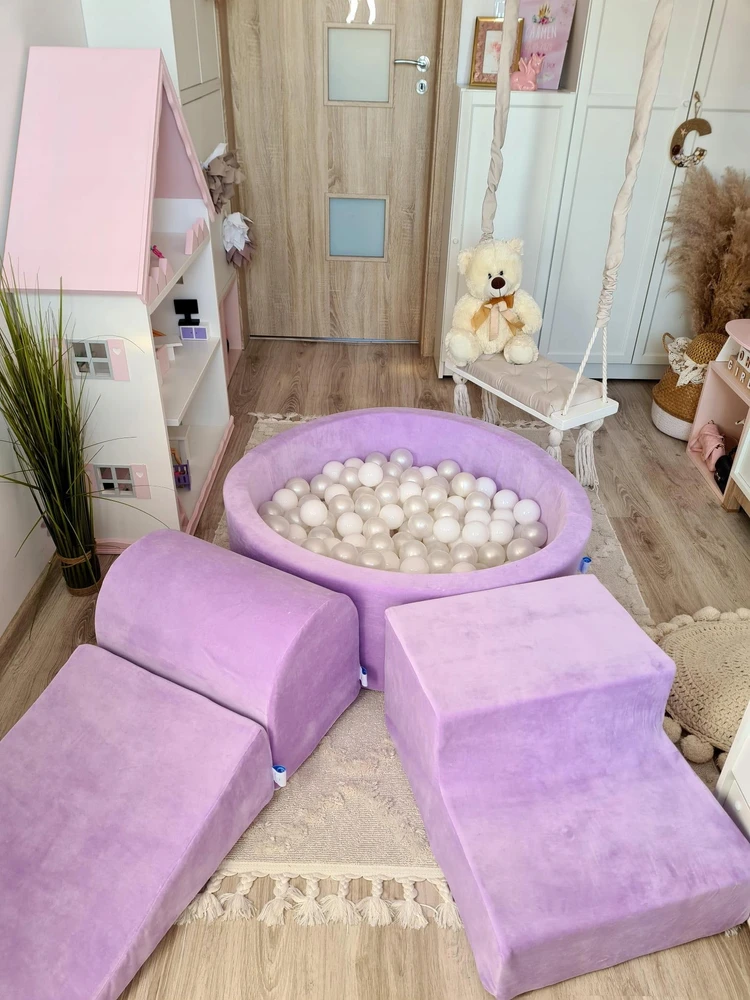 Mimii Suchy basen 90x90x40 Velvet Soft Violetinis bez piłek