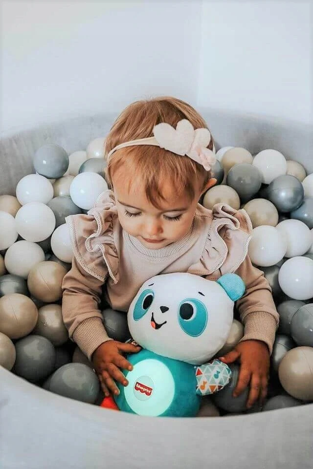 Mimii SUCHY BASEN KOJEC vaikams 90x40cm Soft Jasnoszary 300 piłek apvalus