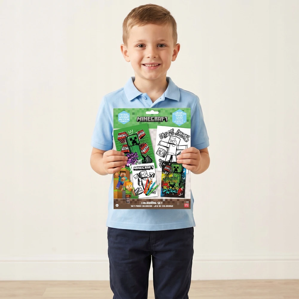 Minecraft Creative RINKINYS vaikams, dažymo rinkinys + kreidelės