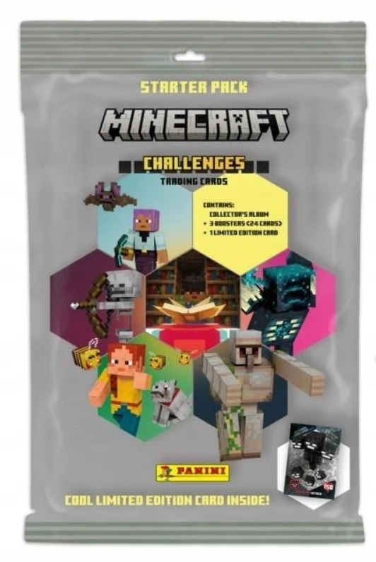 Panini MINECRAFT Kolekcinės kortelės CHALLENGES STARTER