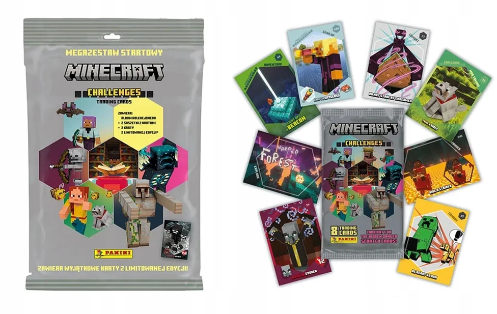 Panini MINECRAFT Kolekcinės kortelės CHALLENGES STARTER