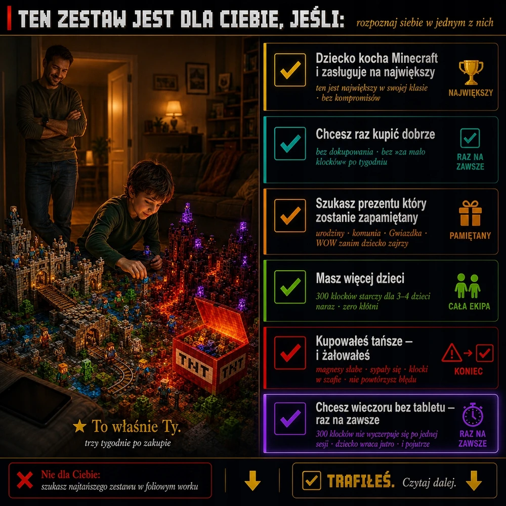 MINECRAFT magnetinės plytos 300 vnt + 15 figūrėlių TNT dėžutė, dovana 3+