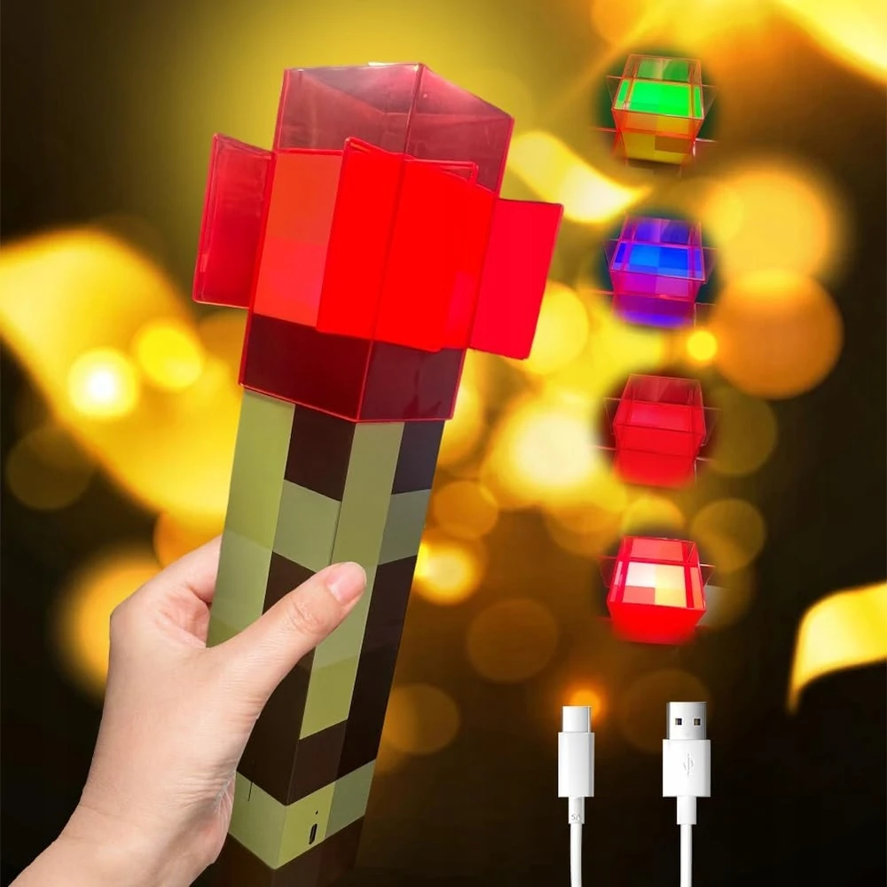MINECRAFT NAKTINĖ LEMPA ŽAIDIMŲ KAMBARIO DEKOLAS MIGAMOJOJE USB naktinė lempa