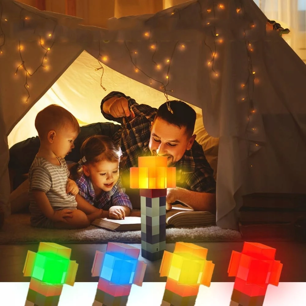 MINECRAFT NAKTINĖ LEMPA ŽAIDIMŲ KAMBARIO DEKOLAS MIGAMOJOJE USB naktinė lempa