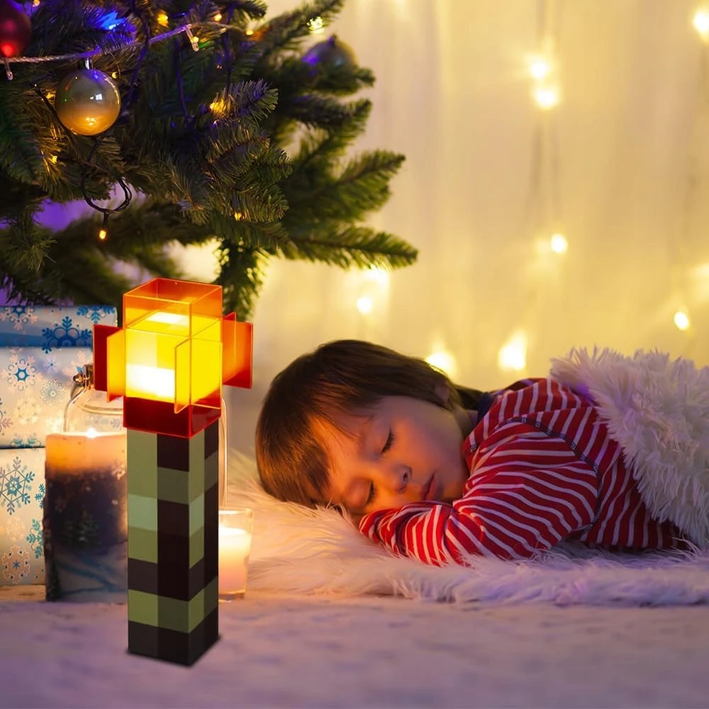 MINECRAFT NAKTINĖ LEMPA ŽAIDIMŲ KAMBARIO DEKOLAS MIGAMOJOJE USB naktinė lempa