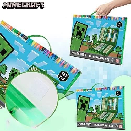 MINECRAFT Rinkinys artystyczny kredki farby flamastry do malowania rysowania