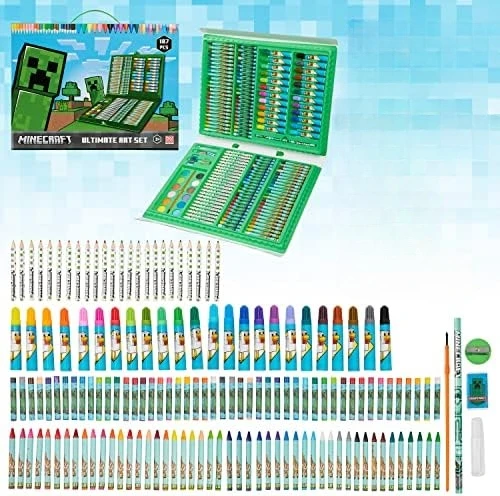 MINECRAFT Rinkinys artystyczny kredki farby flamastry do malowania rysowania