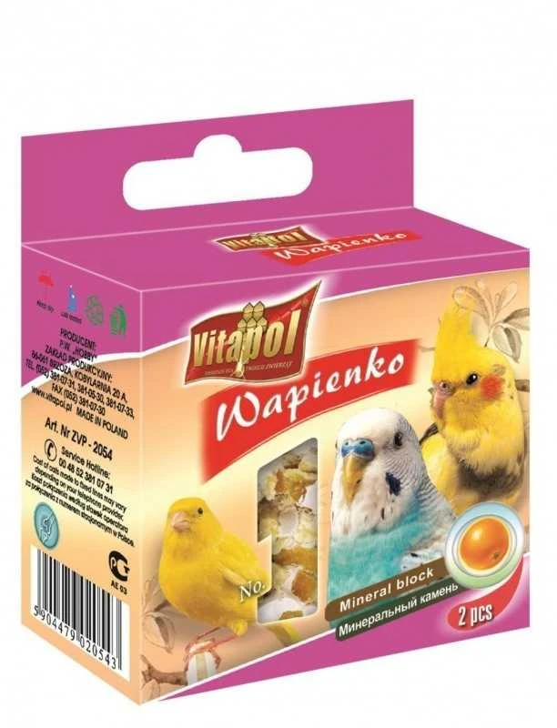 Vitapol mineralinis akmuo paukščiams, su apelsinais (2 vnt) 35g