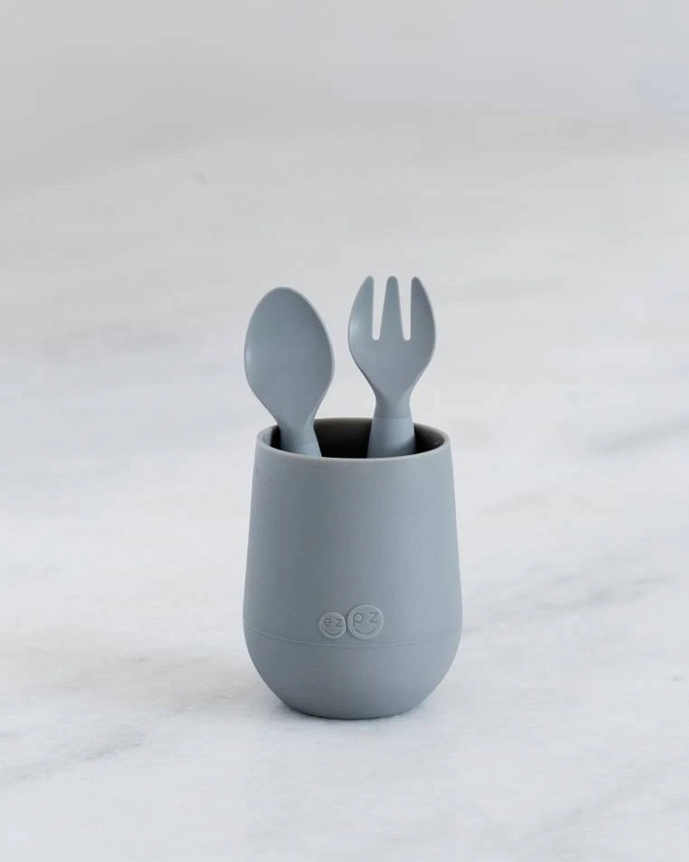 EZPZ Mini Utensils pilka