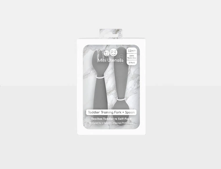 EZPZ Mini Utensils pilka