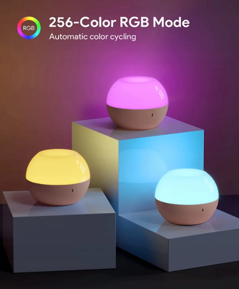 MINI RGB stalinis šviestuvas AUKEY LT-ST23 rožinė