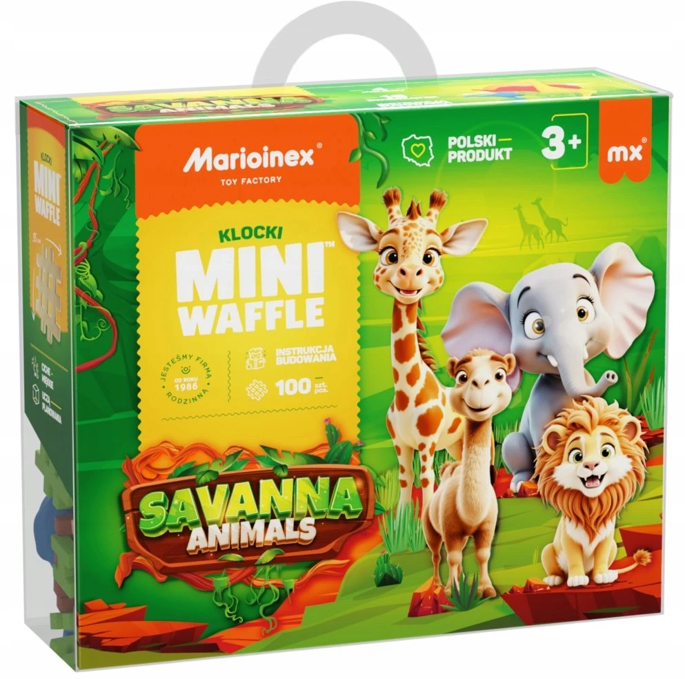 Mini vaflinė 100el gyvūnai Sawanna - Marioinex