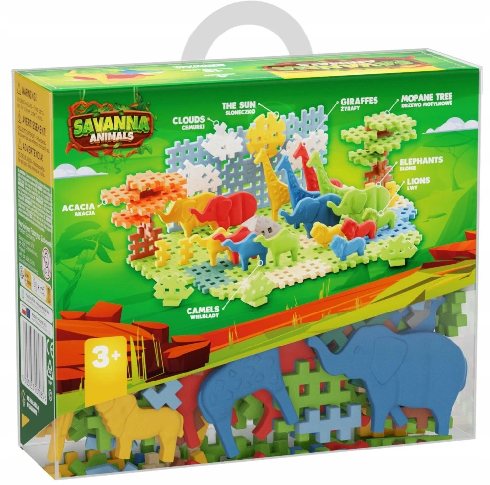 Mini vaflinė 100el gyvūnai Sawanna - Marioinex