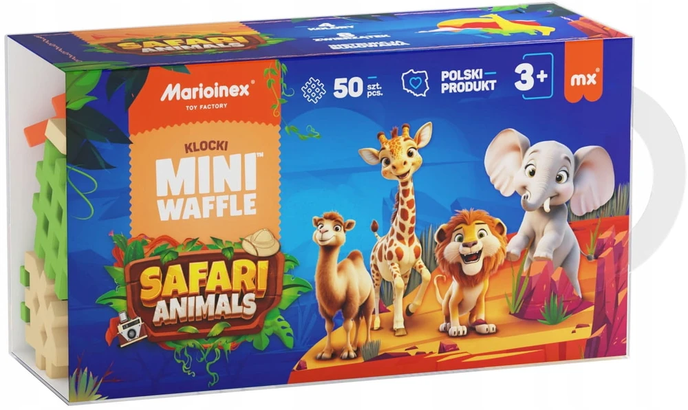 Mini vaflinė 50el Gyvūnai Safari - Marioinex