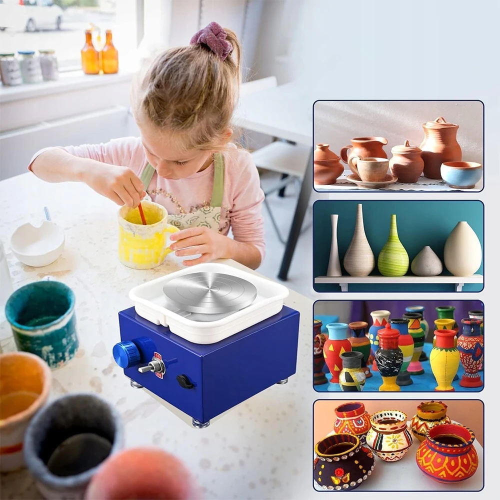 MINIATŪRINIAI DIY POTTERS WHEEL 2 SUKAMOSI LENTELĖS 8 MOLIO ĮRANKIAI 24W