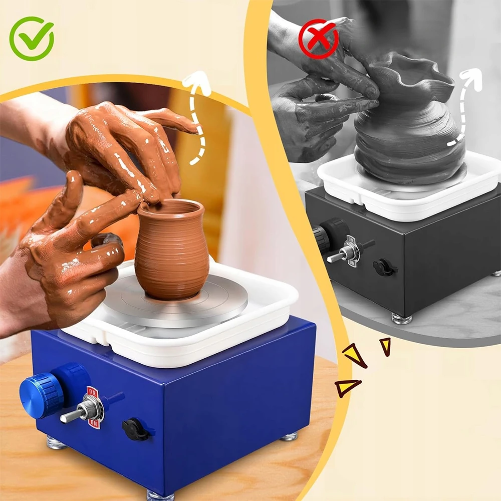 MINIATŪRINIAI DIY POTTERS WHEEL 2 SUKAMOSI LENTELĖS 8 MOLIO ĮRANKIAI 24W