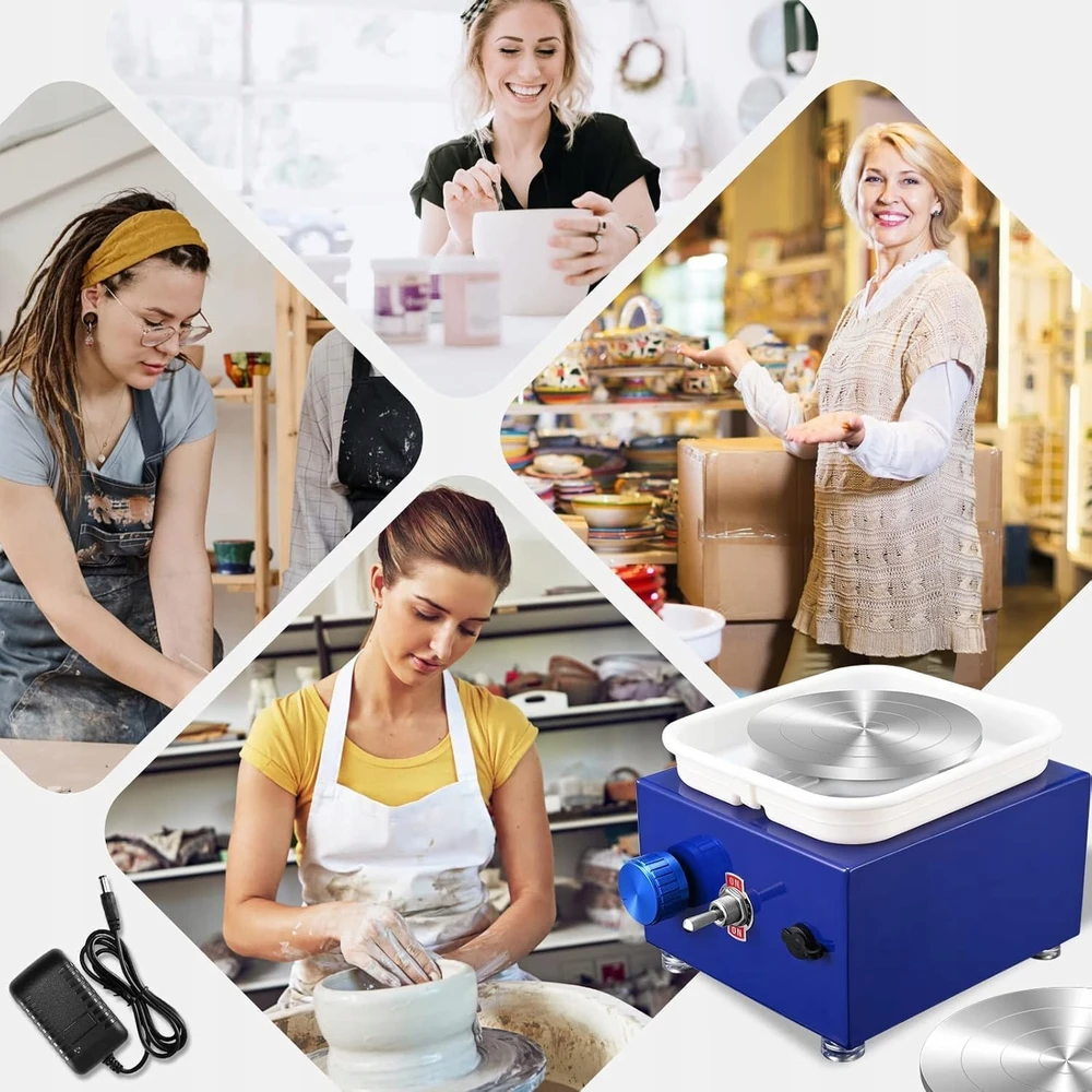 MINIATŪRINIAI DIY POTTERS WHEEL 2 SUKAMOSI LENTELĖS 8 MOLIO ĮRANKIAI 24W