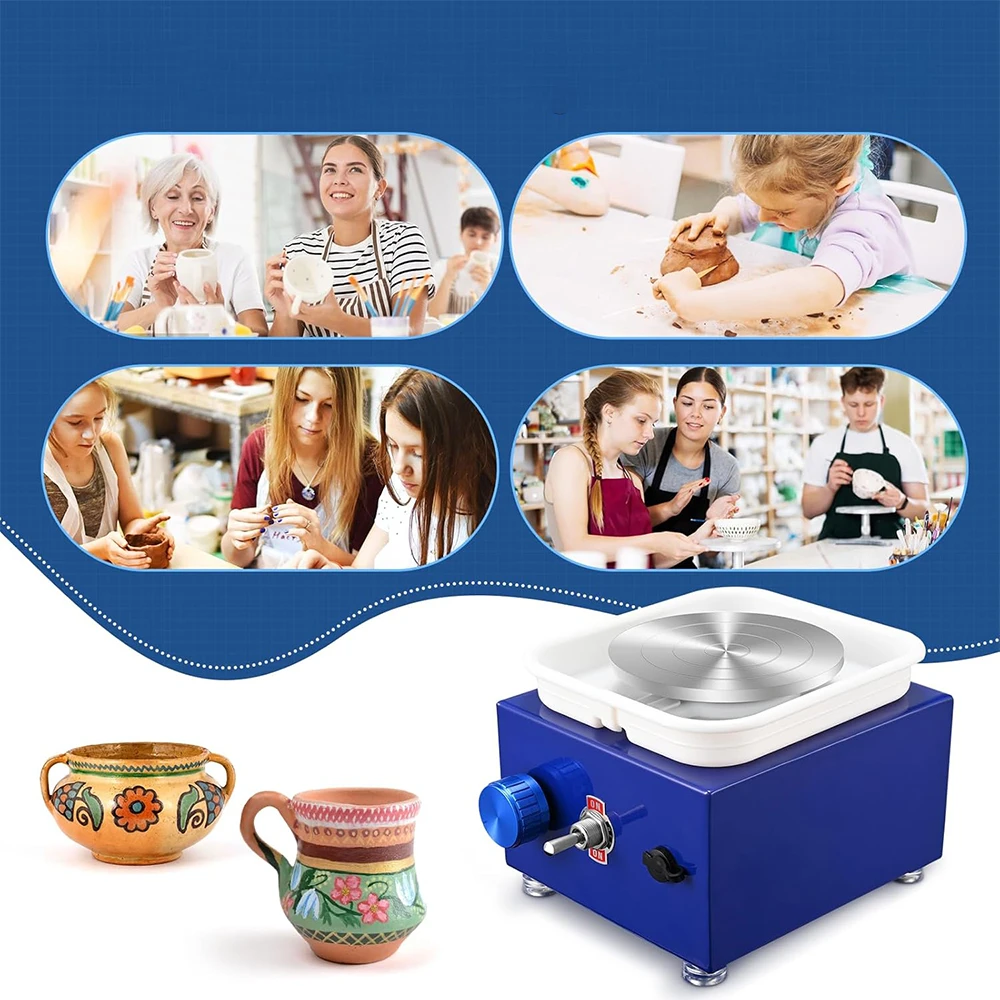 MINIATŪRINIAI DIY POTTERS WHEEL 2 SUKAMOSI LENTELĖS 8 MOLIO ĮRANKIAI 24W
