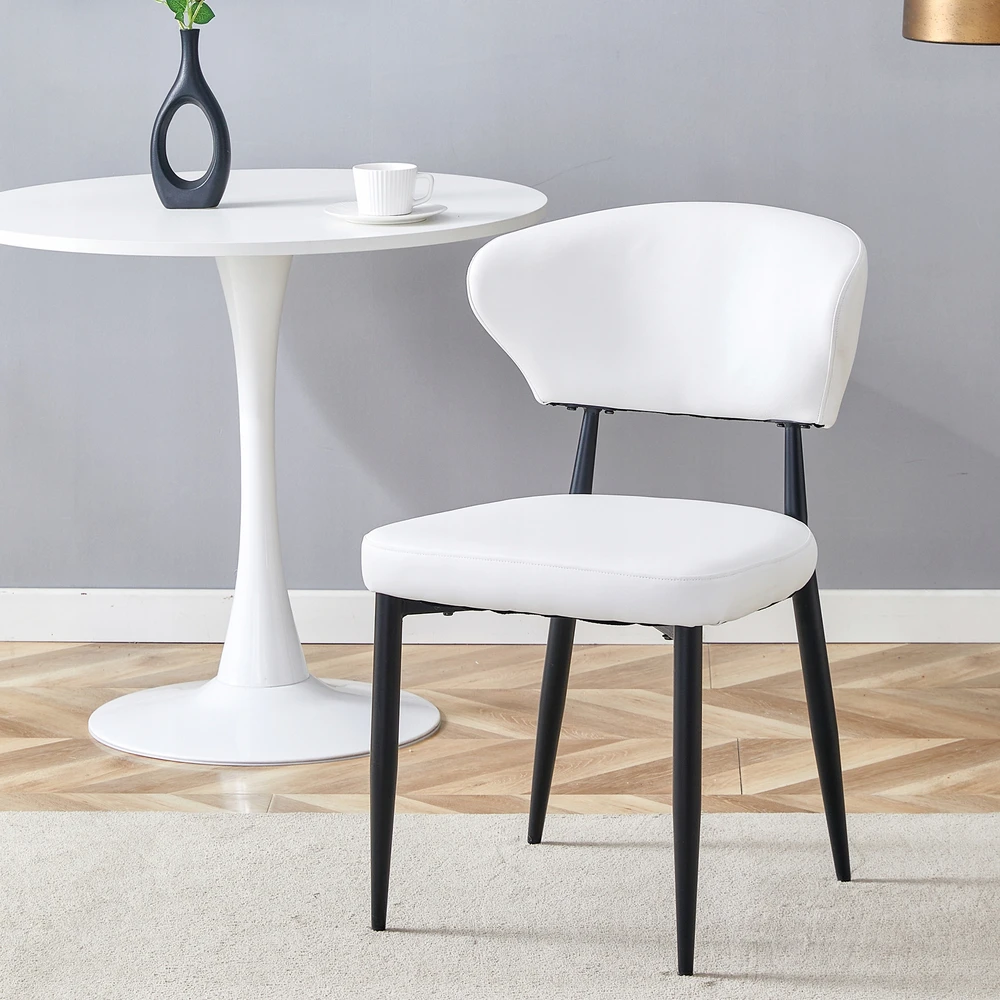 Minimalistinės baltos ergonominės kėdės, 2 vnt