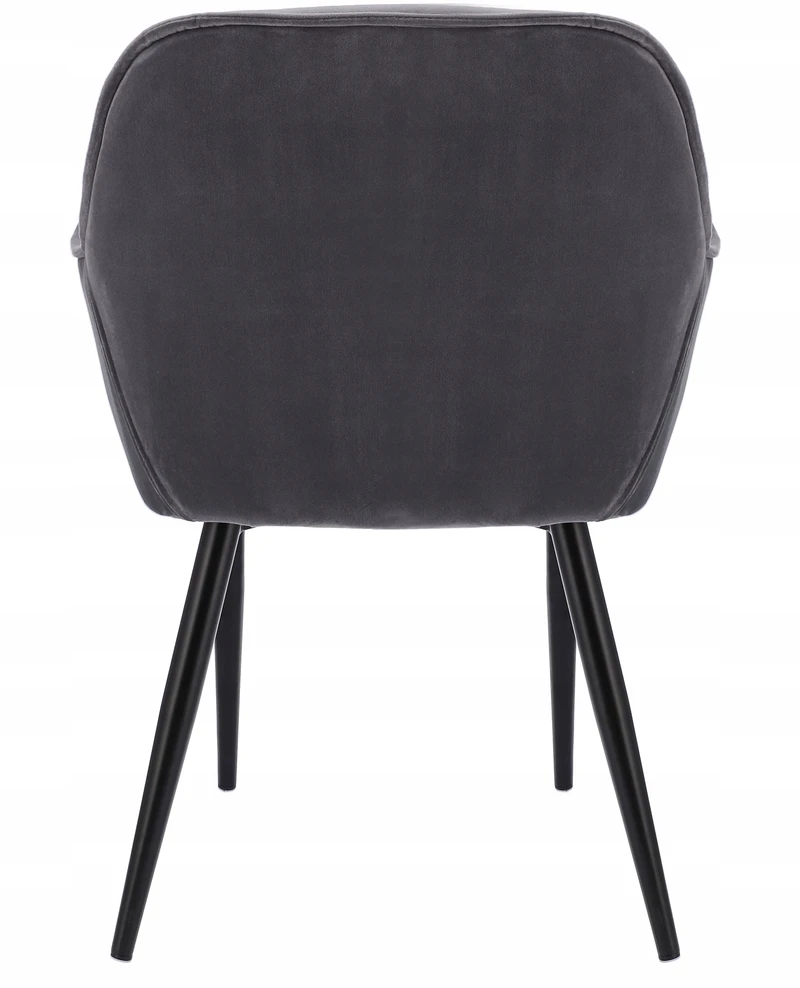 Minkšta aksominė kėdė svetainei, QUILTED virtuvei, LARGO, pilka JUMIhome