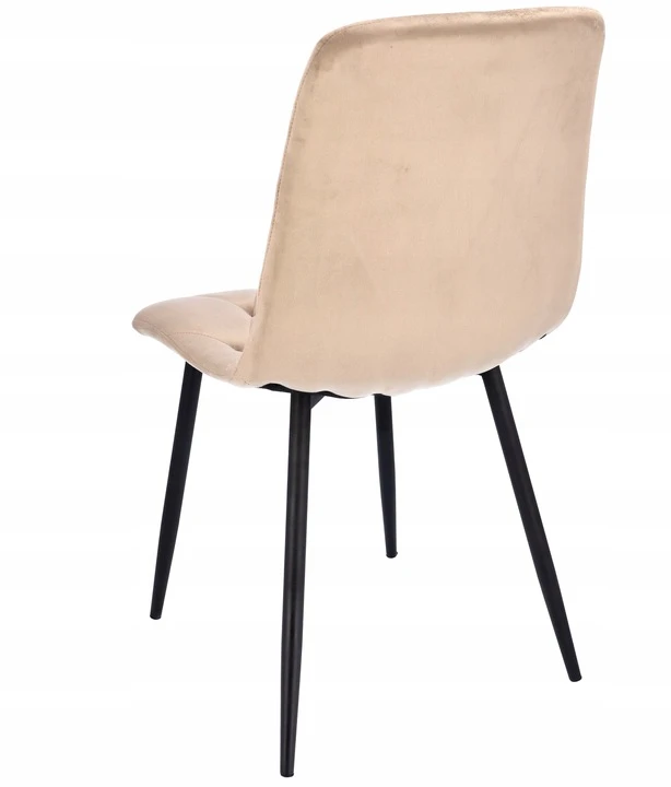 MINKŠTA KĖDĖ dygsniuota VELUR aksominė moderni PIADO smėlio spalvos JUMIhome