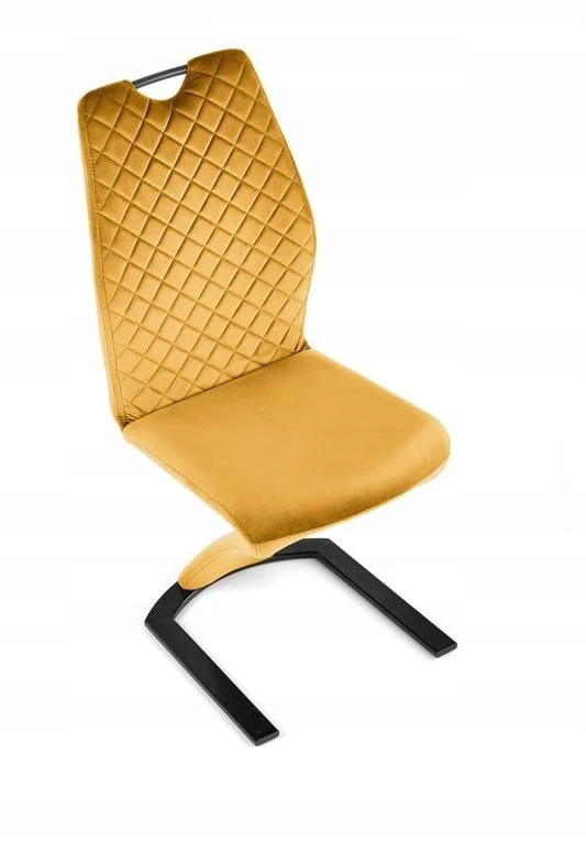 Minkšta kėdė K-442 Halmar Mustard, ant bėgių