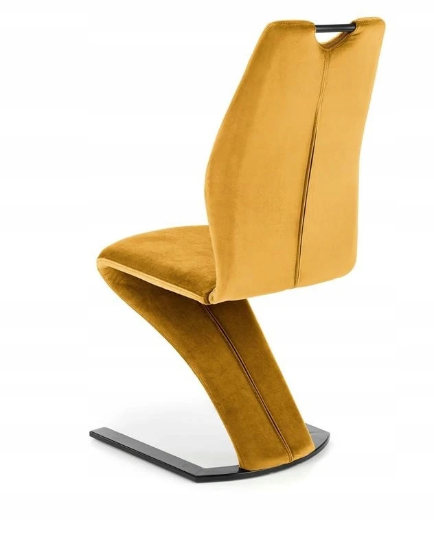 Minkšta kėdė K-442 Halmar Mustard, ant bėgių
