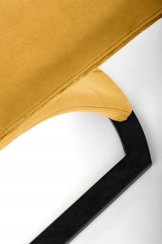 Minkšta kėdė K-442 Halmar Mustard, ant bėgių