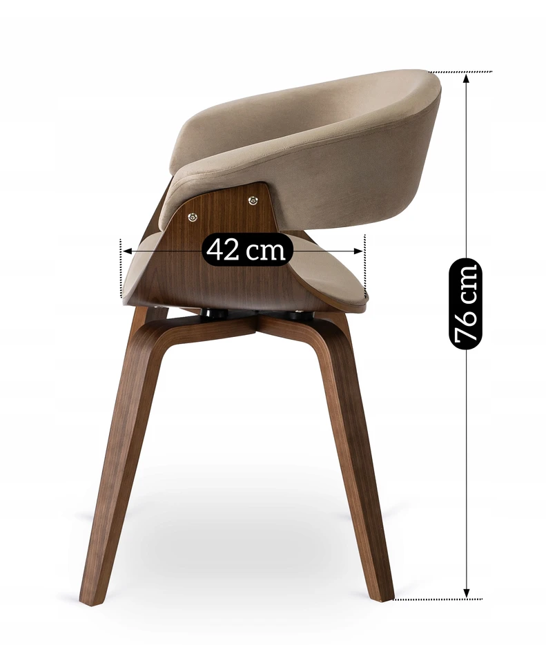 Minkšta kėdė Mebel Elite GARY smėlio spalvos