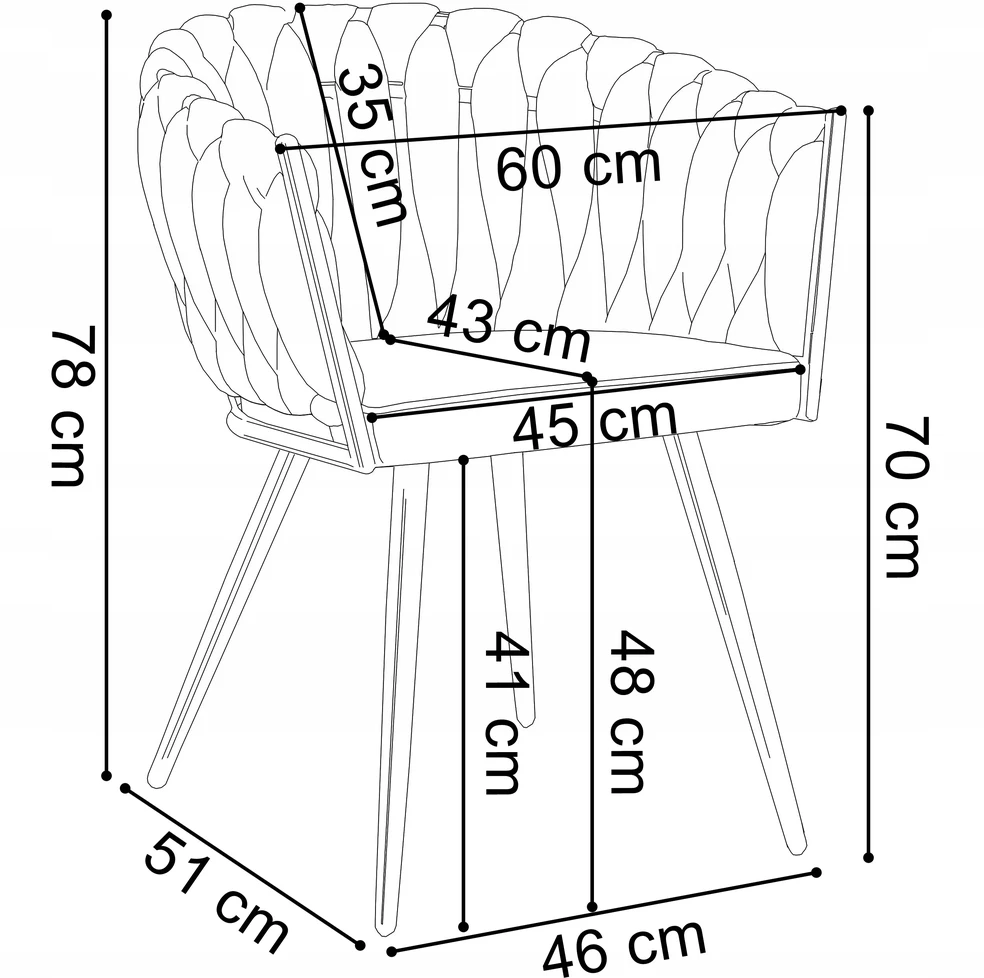 Just Relax Minkšta kėdė, Pintas VELOR fotelis valgomajam, svetainei, Grafitas x1