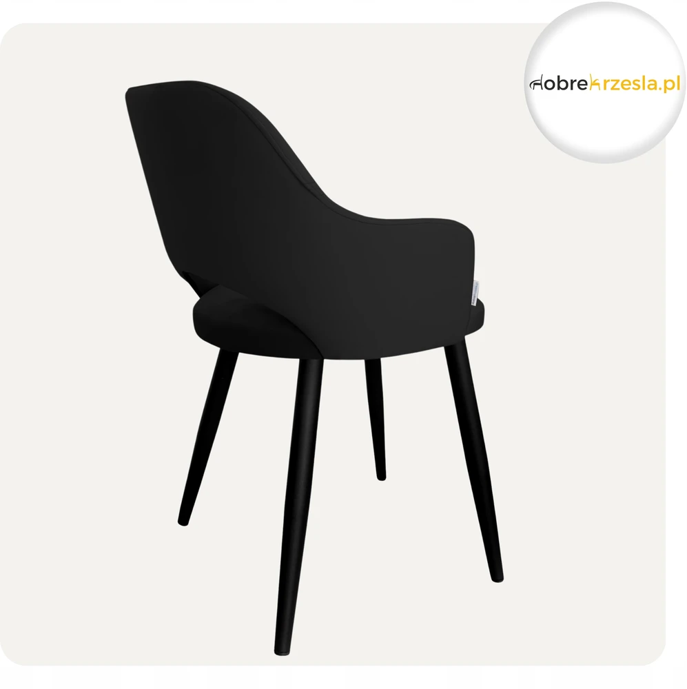 Atos Minkšta kėdė svetainei Milano Juodas Leg MG19 Modern Velvet