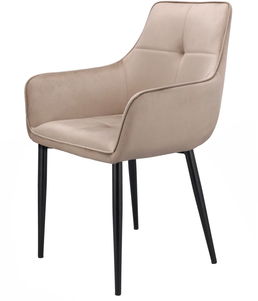 Minkšta kėdė valgomajam SVEIKATAS aksomas MODERN smėlio spalvos ALMA JUMIhome