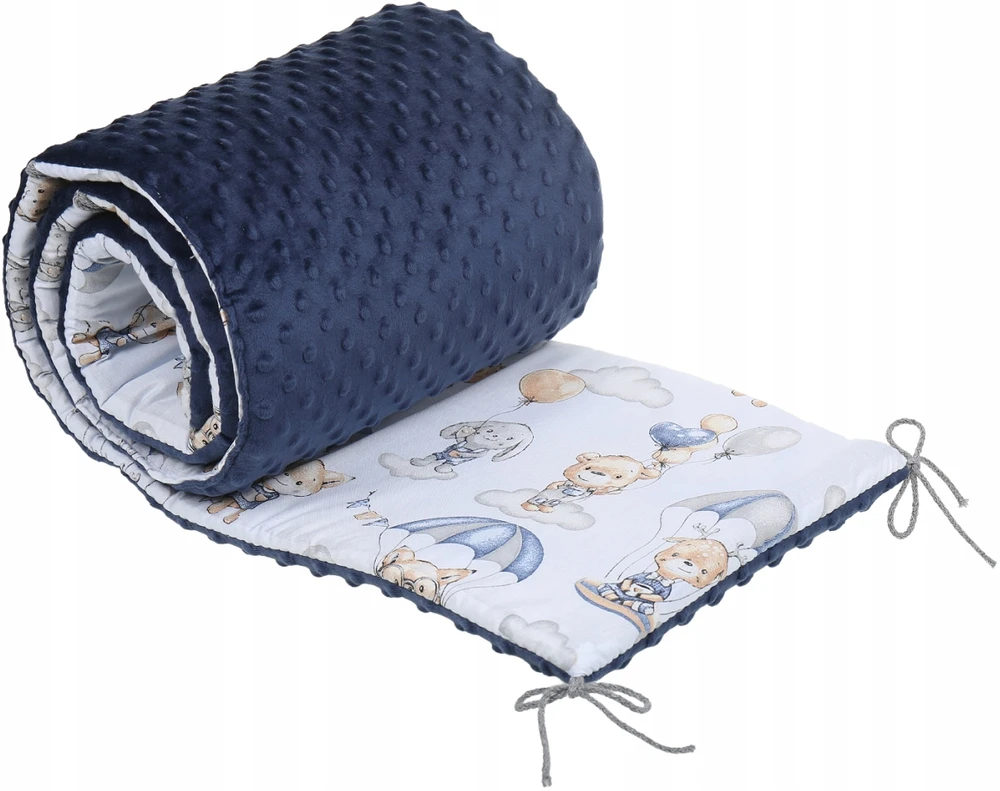 Minkšta kūdikio lovytės apsauga Babymam 180x30, mėlyna