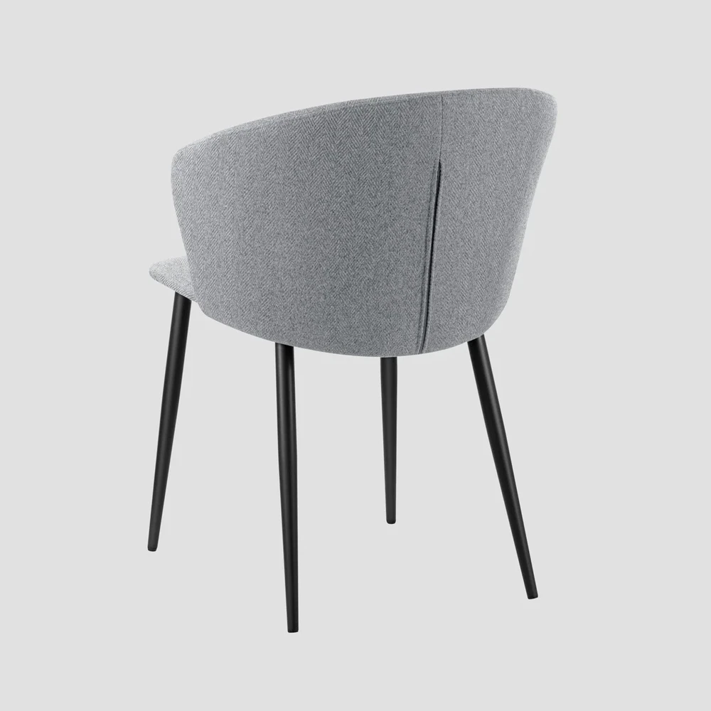 Minkšta silkės rašto kėdė, lofto stiliaus LUJO, tamsiai pilka 56,5x59x81 HOMLA