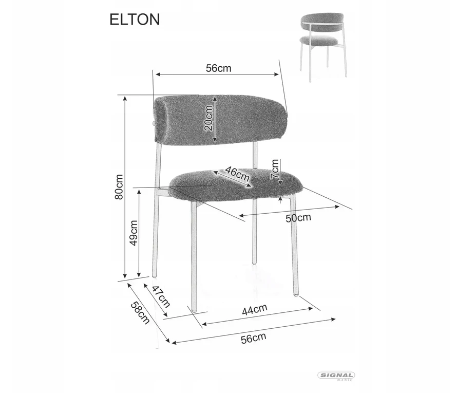 MINKŠTA SVETAINĖS KĖDĖ, GRAIKIŲ RIEŠUTO/BEEZIO SIGNALAS ELTON II