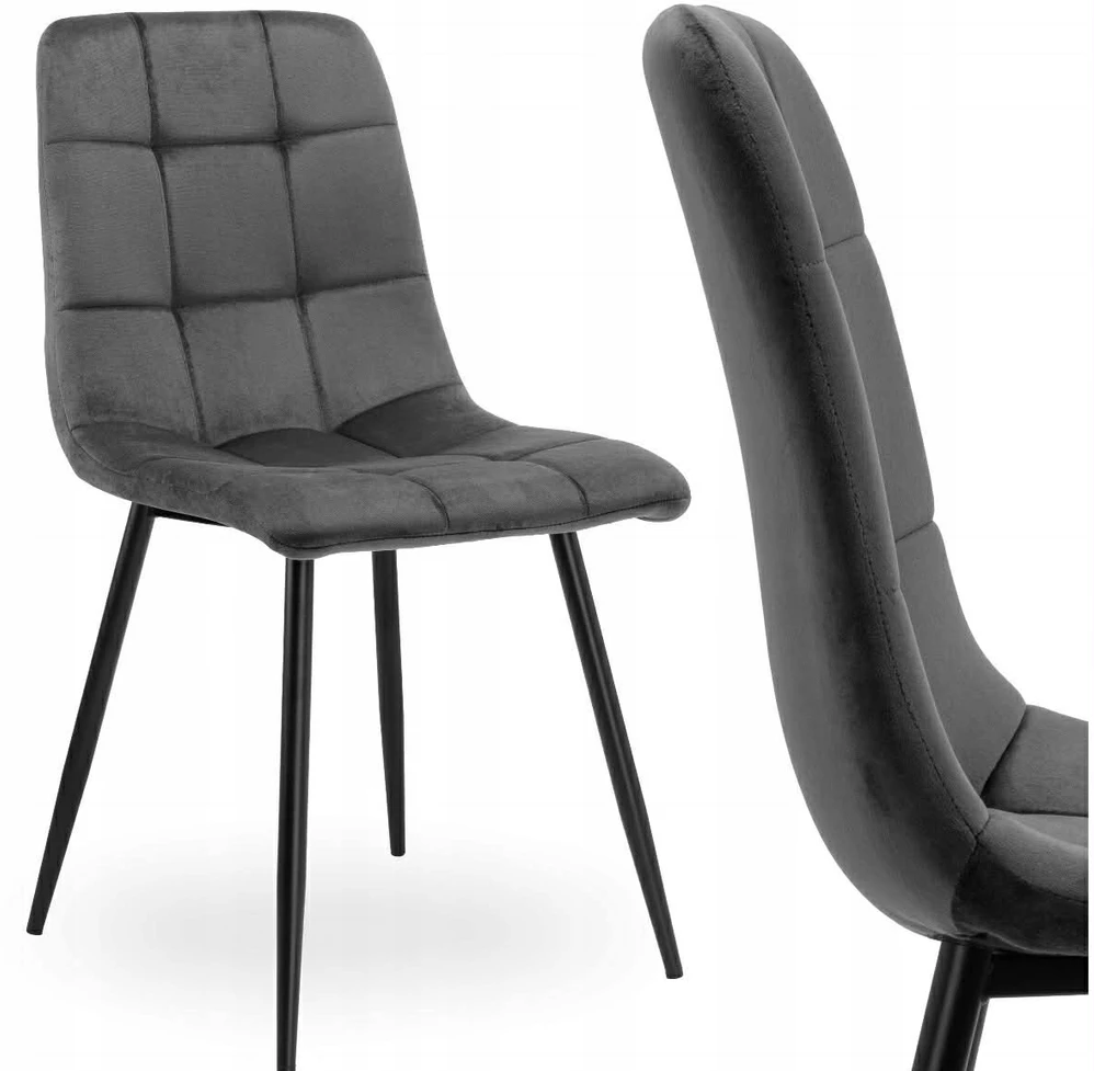 Minkšta veliūrinė kėdė svetainei valgomajam Loft Metalinės kojos iki 120kg