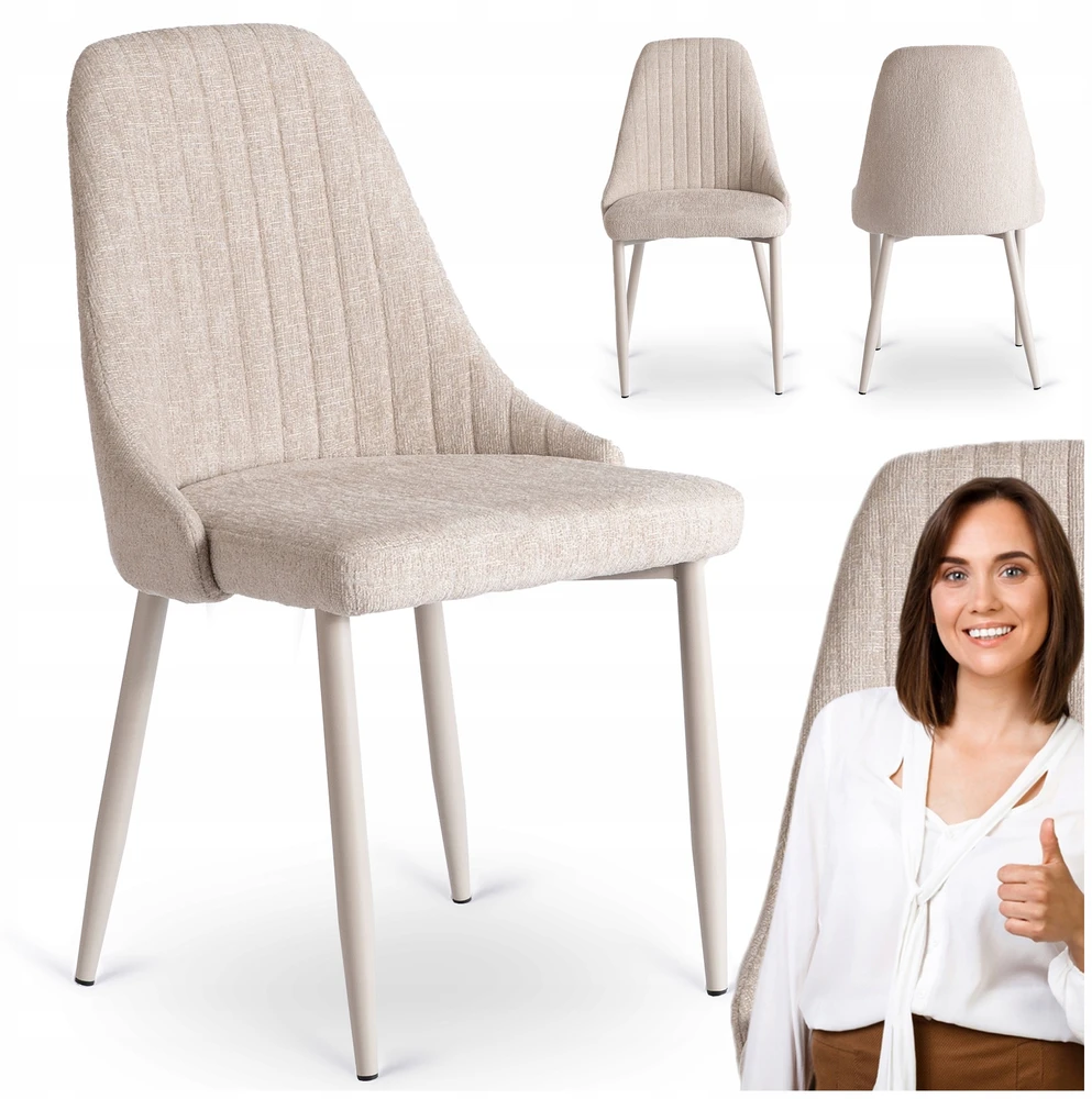 Mebel Elite Minkšta virtuvės audinio kėdė, skirta svetainei valgomajam Cashmere TORINO