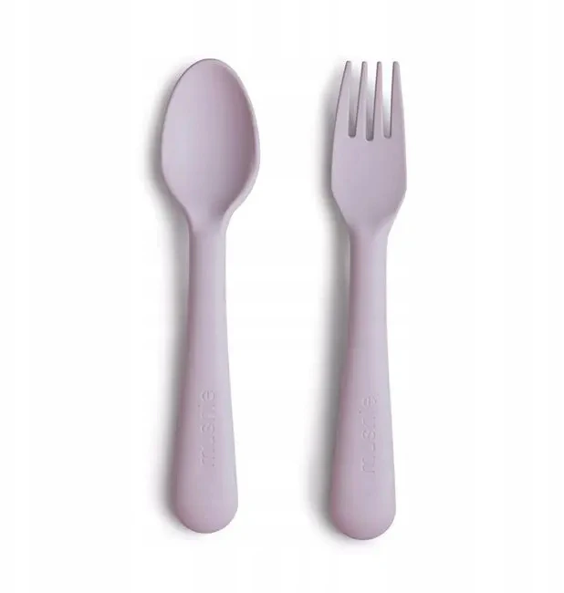 Mushie valgymo įrankių rinkinys vaikams Soft Lilac